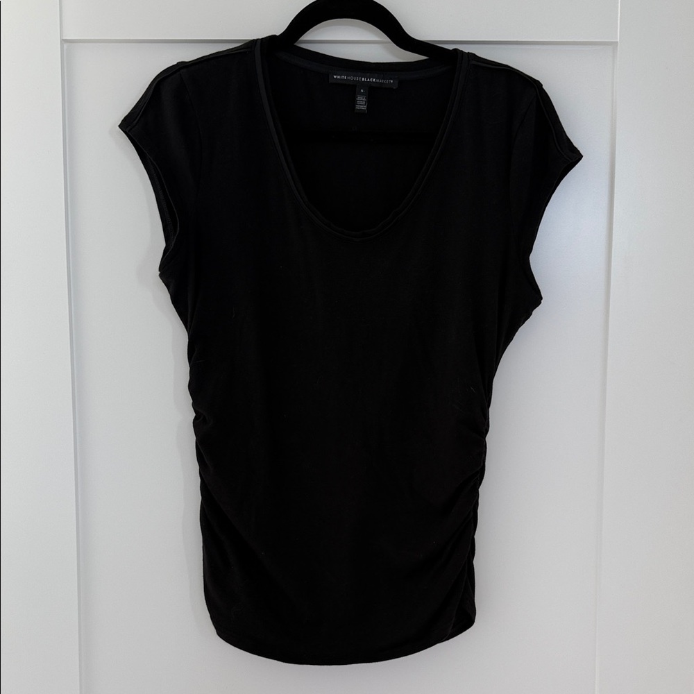 White House Black Market Black Short Sleeve Top